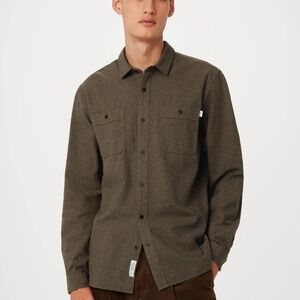Frank And Oak The Nepped Shirt in Brown Size MM